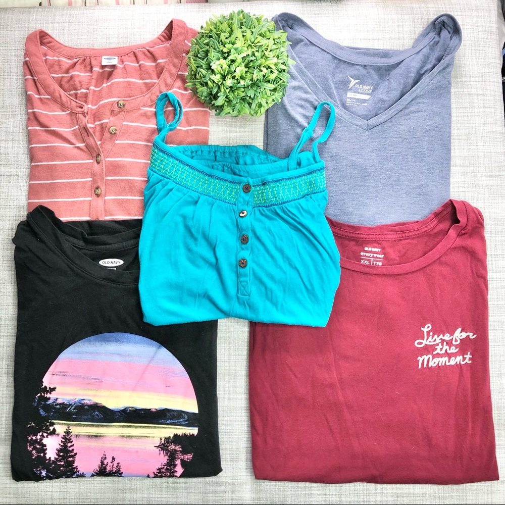 Old Navy everywear short sleeve tee/ tank bundle